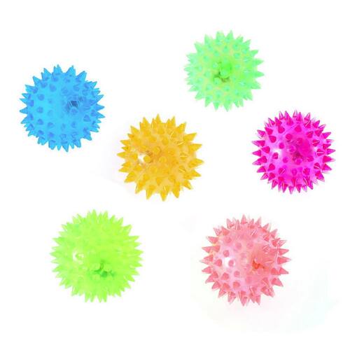 High Quality 1pcs Dog Puppy Cat Pet LED Squeaky Hedgehog Bal