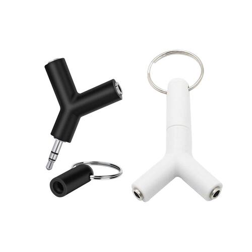 Mini Y Shape Two way Headphones Splitter .5mm jack Double