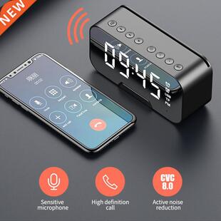 LED Mirror Screen Alarm Clock Watch Table Digital Clock Desp