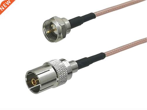RG16 F TV Male plug to IEC PAL DVB-T Female Jack Connector