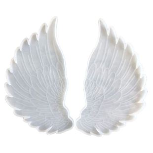 2Pcs  Wing Coaster Resin Mold Teacup Bowl Mat Trays Silic