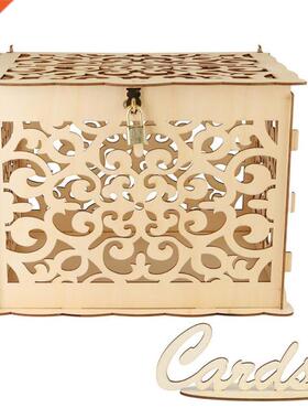 Wooden Wedding Cards Storage Box Invitation Letter Case