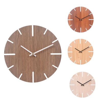 Nordic Style Retro Wall Clock Living Room Simple Solid Wood