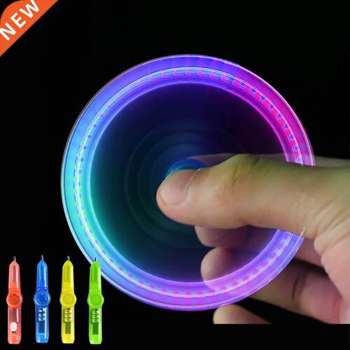 Interesting toy Fingertip Rotating spinner Gyro toy Pen Led