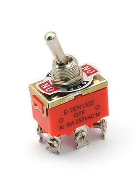 10pcs 6-Pin Toggle DPDT 6P3T ON-OFF-ON Switch 15A 250V Mini