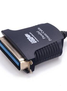Black USB to IEEE 1284 Parallel Port Printer Adapter Cable 3