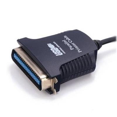 Black USB to IEEE 1284 Parallel Port Printer Adapter Cable 3