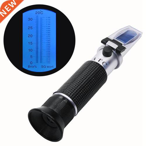 Beer Wort and Wne Refractometer, Dual Scale - Specfc Grav