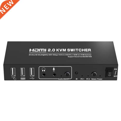 HDMI KVM Switch 4K@60Hz USB 2.0 HDMI 2 Port USB KVM Switch B