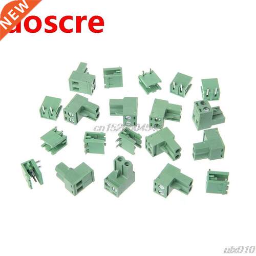 10 Sets 2/3/4/5/6/7/8P Right Angle Terminal Block 300V 10A 5
