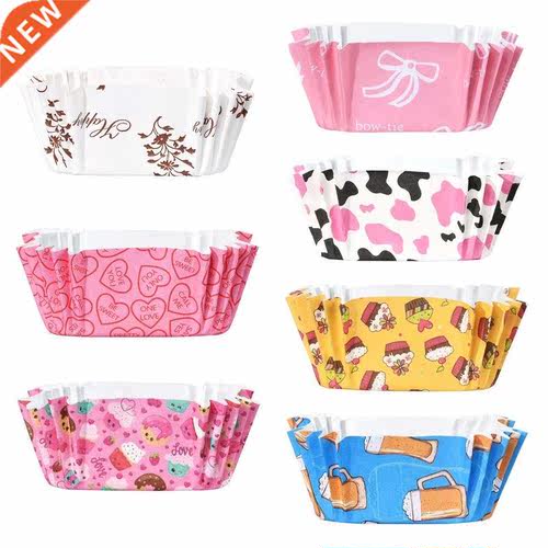 200 Pieces Paper Grease Proof Baking Cups Exquisite Pattern