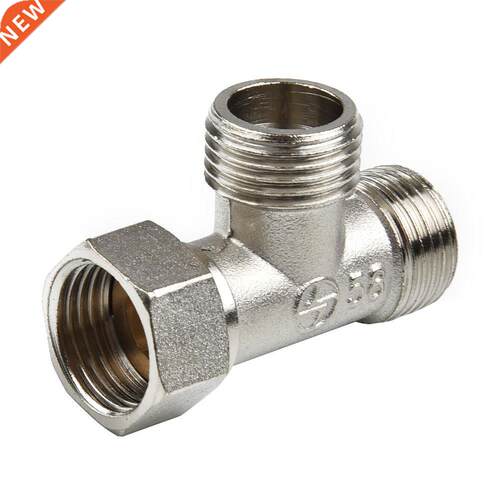 G1/2 3 Way T-Adapter Copper Bathroom Shower Faucet Water Sp