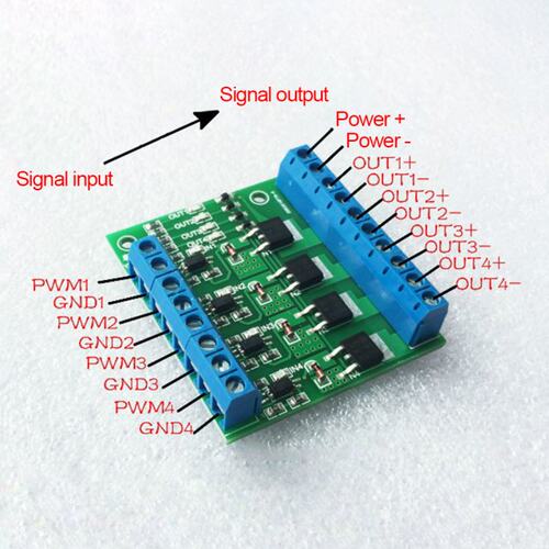 4-channel Mos Fet Plc Amplifier Bod Driver Module Pwm 3-20