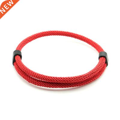 Trendy Thread Bracelet Mens Women Adjustable Red Braslet For