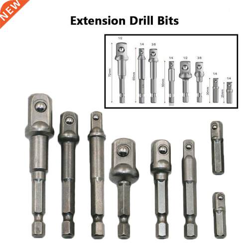 Extension Bits 8pcs Chrome Vanadium Steel Socket Adapter Pow