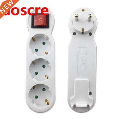 European 250V 16A 3 Jack German Power Strip Extension Socket