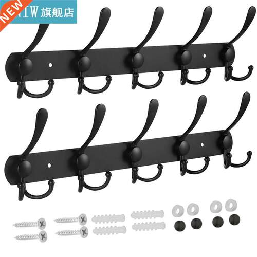 2 Pcs Towel Coat Hook Stainless Steel Clothes Door Hooks Hom