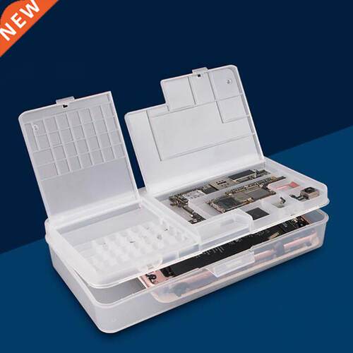 Clear Plastic Organizer Container Storage Box Double Layer C