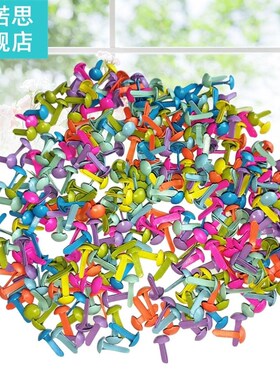 100 Pcs Mini Brads Assorted Colors Round Brad Pastel Brads f