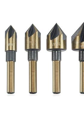 Industrial Countersink Drill Bit | 5pc Set Tri-Flat Shank Ch
