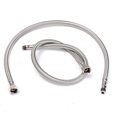 New Flexible Faucets Braided Hose Tap 2 X 24 Inch Length Lin