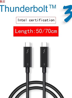 Thunderbolt 3 Cable 40Gbps 100W 5A/20V USB C Data Cable Supp