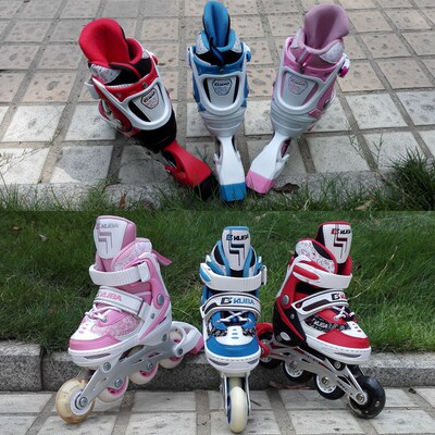 Pu Leather Roller Inline Skates Children Skate Shoes Pu Rubb