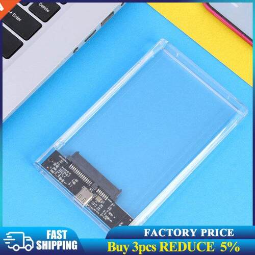 USB 3.1 Type-C Moble Hard Drve Dsk Box 8TB Transparent 2.
