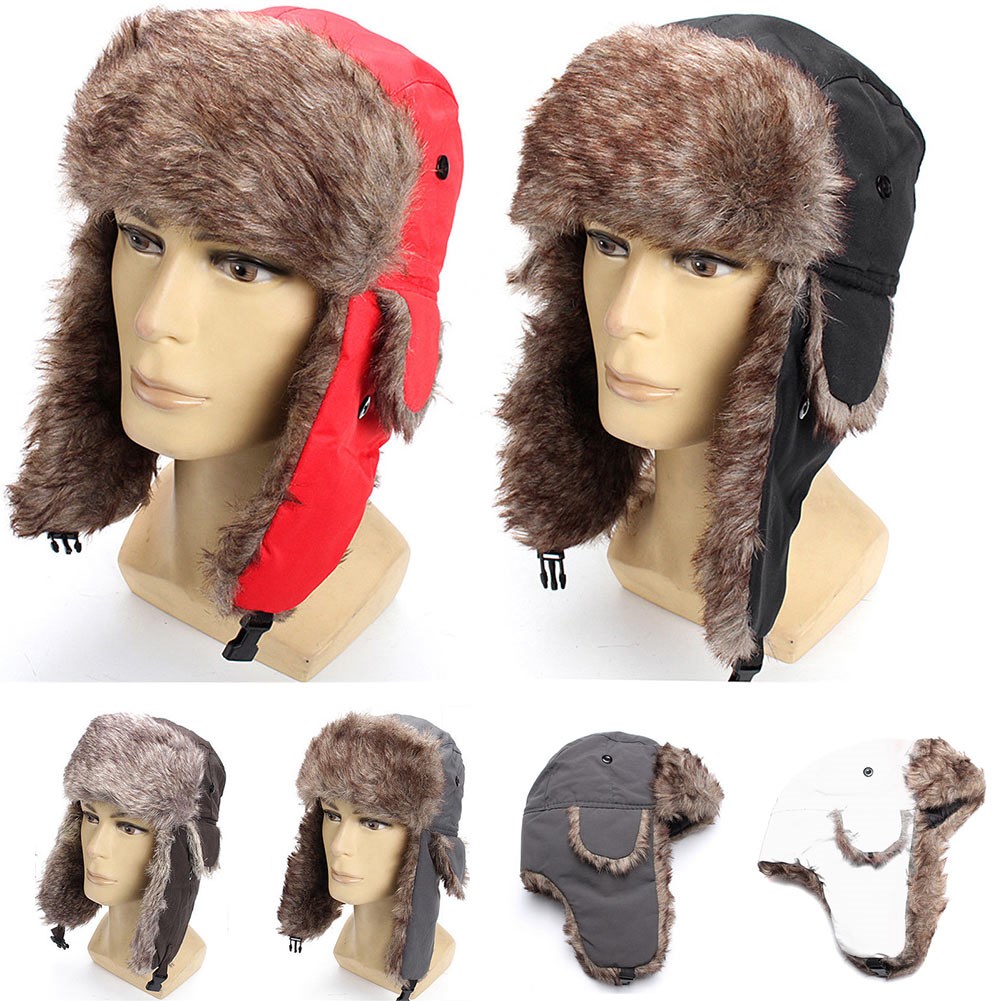 Unisex Winter Trapper Trooper Earflap Warm Russian Ski Hat F