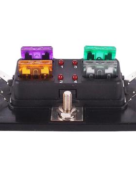 12V/24V/32V 4 Way Circuit ATC ATO Blade Fuse Box Holder Car