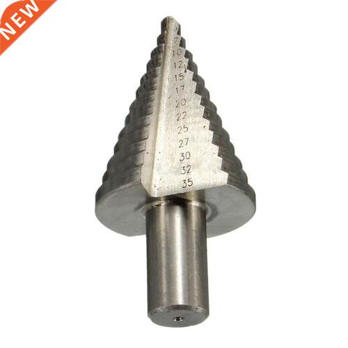 HSS Spiral Grooved Step Drill Bits Round Shank Triangle Wood