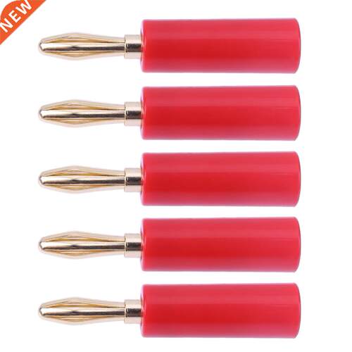 5Pcs 50mm Red Connectors Video Speaker Connector Banana Plug