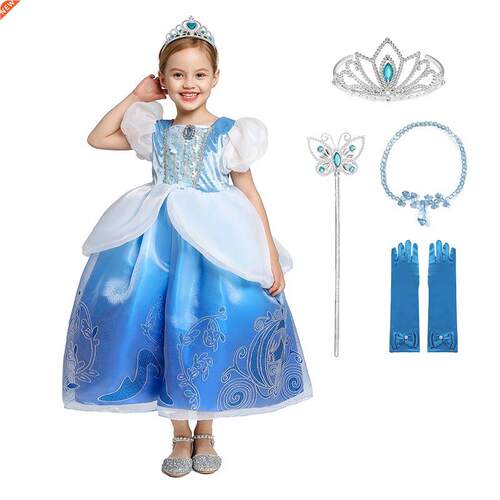 Princess Cinderella Girl Dress 3-10T Ball Gown Kids Girl Dre