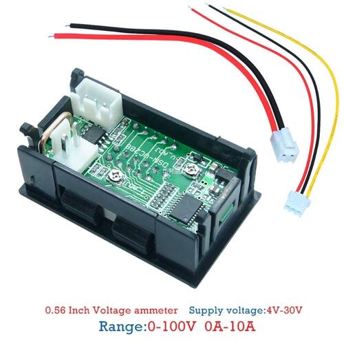 Mini Digital Voltmeter Ammeter DC 100V 10A Panel Amp Volt Vo