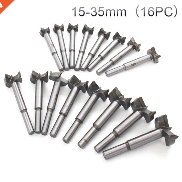 16Pcs Forstner Bit Set Drill Bits Tungsten High Speed Steel