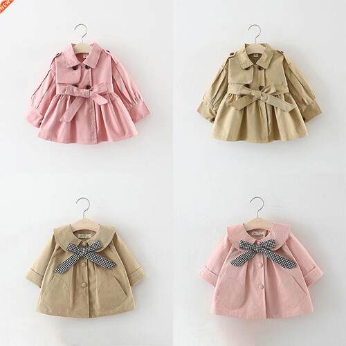 Pink Spring and Autumn Girl Coat Cotton Kids nch Cute Newbor
