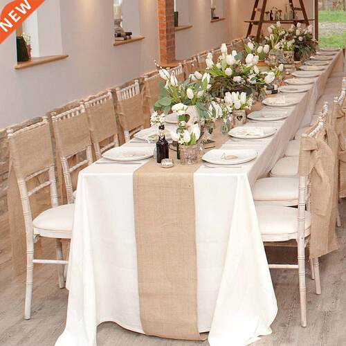 30cmX10m Table Runner Natural Vintage Jute Hessian Burlap Ri