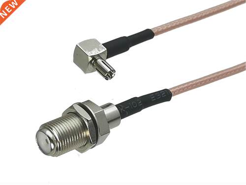 RG16 F TV Female Bulkhead to TS9 Male Plug Right angle Conn