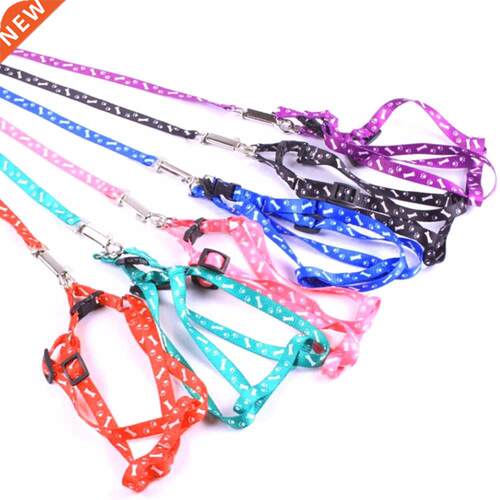 Nylon Dog Pet Puppy Cat Adjustable Harness with Lead Leash