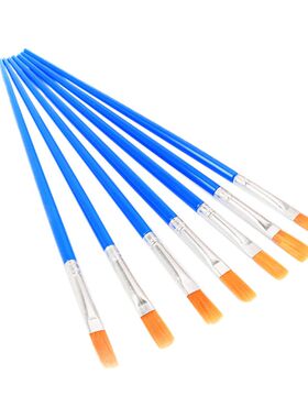 Paint Brushes Set 50 Pcs Kids Nylon Flat Hair Acrylic Small