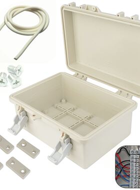 Sealed Junction Box Light Gray Enclosure Case Terminal Cable