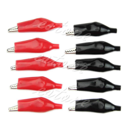 10x Codile Test Clip Alligator LeadsFor Electrical Jumper