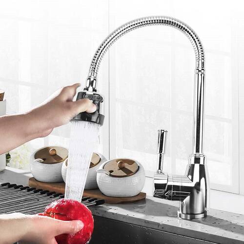 Kitchen 60Degree Rotatable Spout Single Handle Sink Basin F