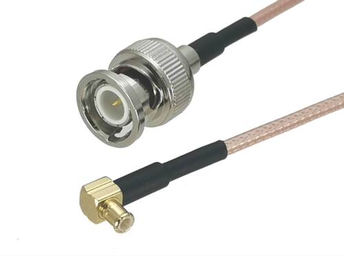 RG16 BNC Male Plug to MCX Male Plug Right angle Connector R