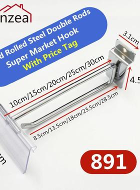 2pcs/Lot Dia.6mm Slatwall Hooks Pegboard Hooks Double Line D