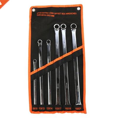 6PCS CR-V 8mm - 19mm Extra Long Box End Wrench Set Metric Co