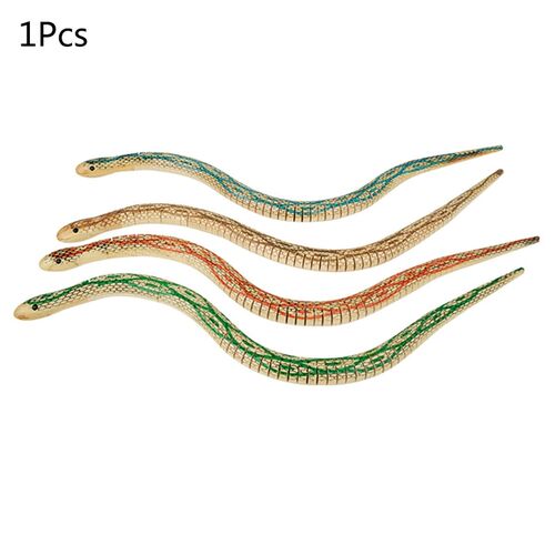 1PC Practical Joke Garden Props Small Wiggle Wooden Snake Tr