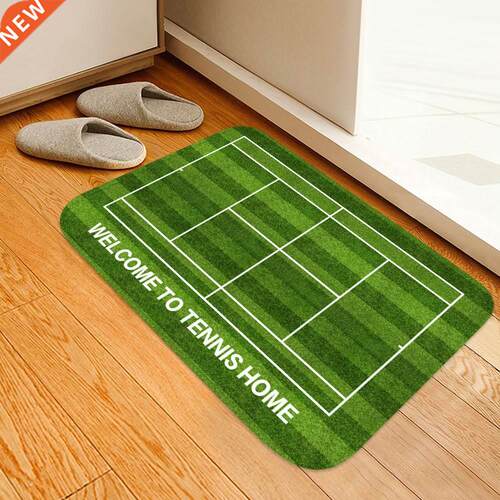 New Tennis Court Printed Flannel Water-absorbing Anti-skid M
