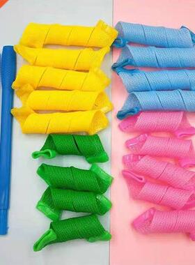 Hair Rollers Snail Shape Not Waveform 18Pcs 4 Sticks Spiral