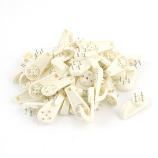 50 Pcs Beige Wall Mount Nonmark Hooks Picture Photo Frame Ha